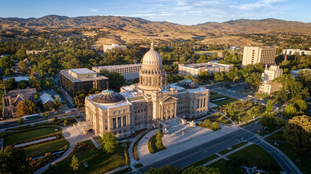 Aerial view of Idaho state capital