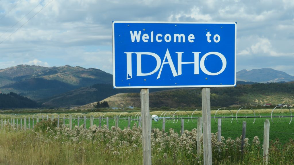 Welcome to Idaho sign
