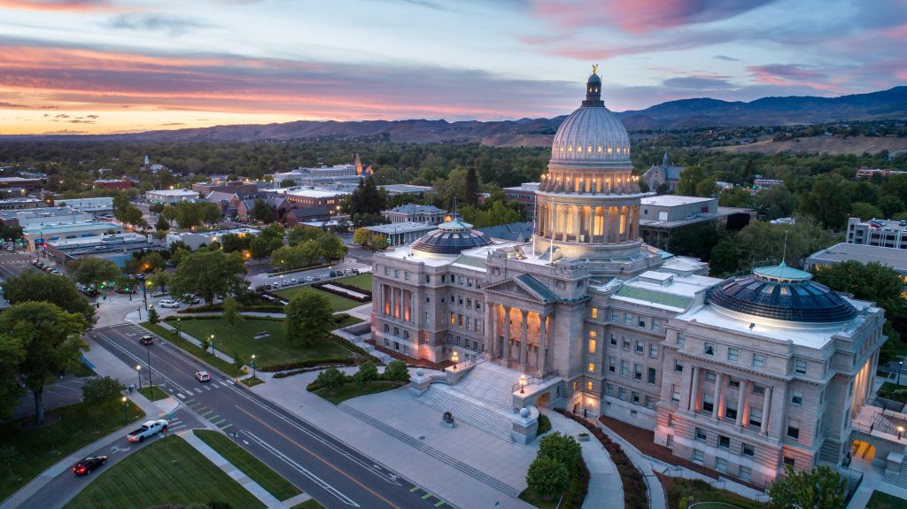 Aerial view of Idaho state capital